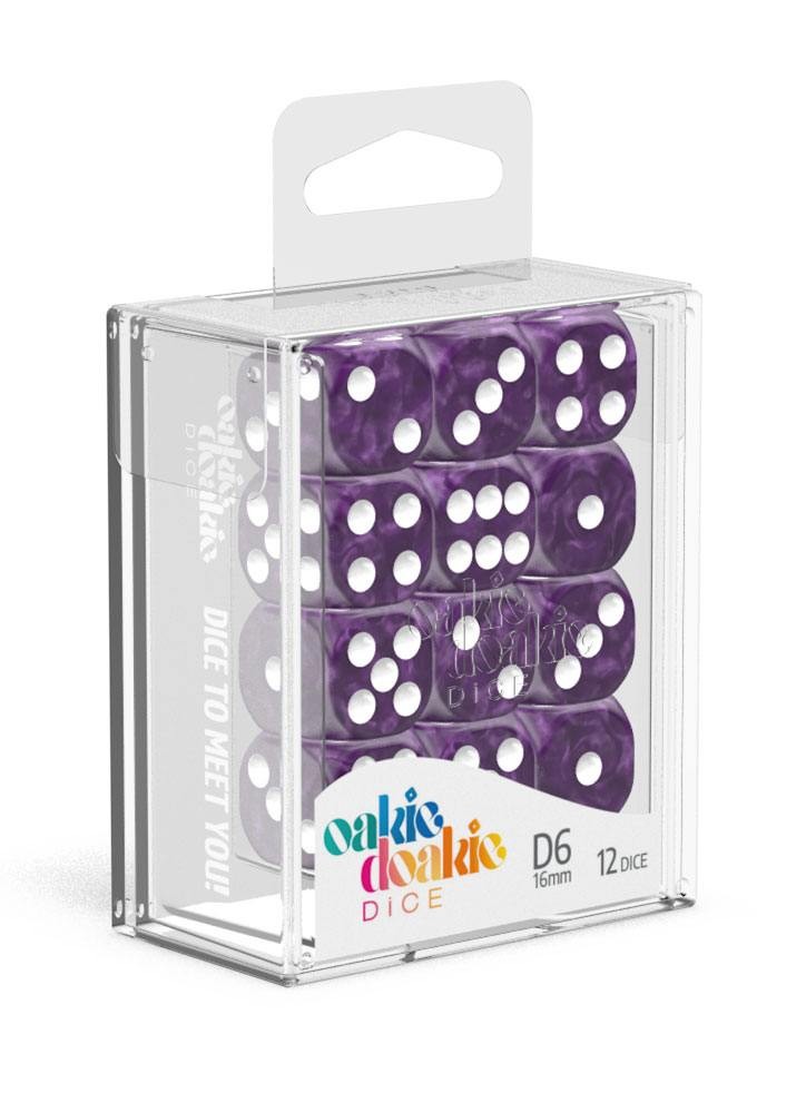 DADOS DE 6 MARBLE PURPLE