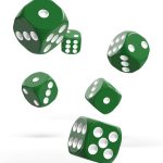 DADOS DE 6 SOLID GREEN