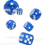DADOS DE 6 TRANSLUCENT BLUE