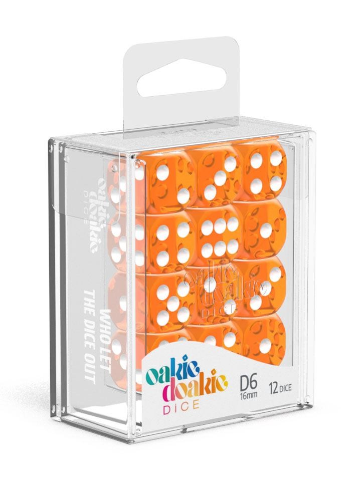 DADOS DE 6 TRANSLUCENT ORANGE