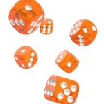 DADOS DE 6 TRANSLUCENT ORANGE