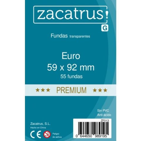Fundas Zacatrus Euro Premium (59 mm X 92 mm) (55 uds)