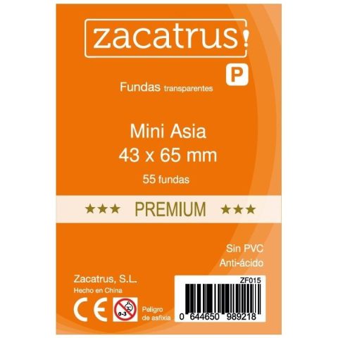 Fundas Zacatrus Mini Asia Premium (43 mm X 65 mm) (55 uds)