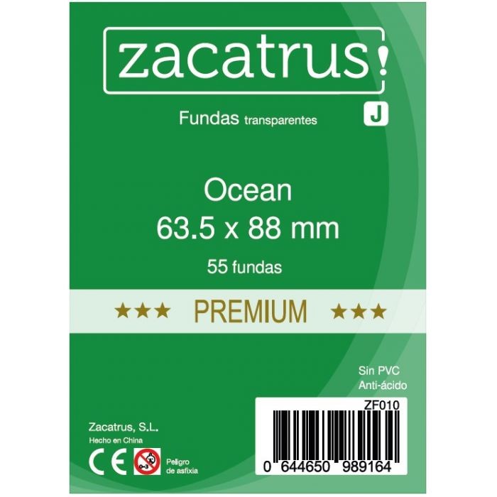 Fundas Zacatrus Ocean premium (standard: 63.5 mm X 88 mm) (55 uds)