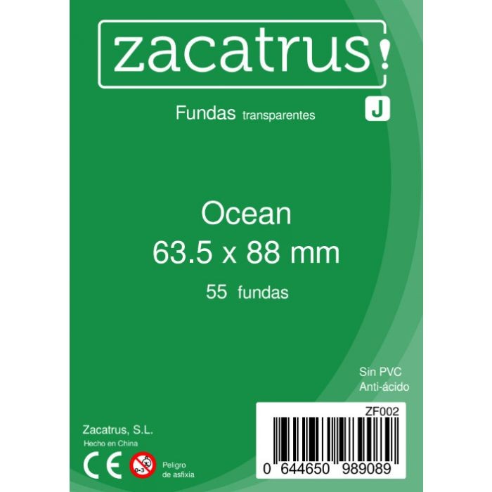 Fundas Zacatrus Ocean (Standard: 63,5 mm x 88 mm) (55 uds)