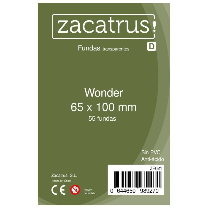 Fundas Zacatrus Wonder (65 mm X 100 mm) (55 uds)