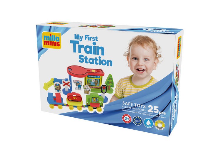 JUGUETE MI PRIMERA ESTACION DE TREN CAJA 25 PIEZAS