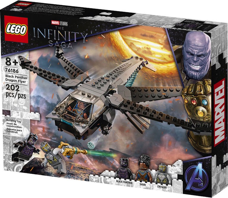 LEGO MARVEL VENGADORES DRAGON FLYER DE BLACK PANTHER
