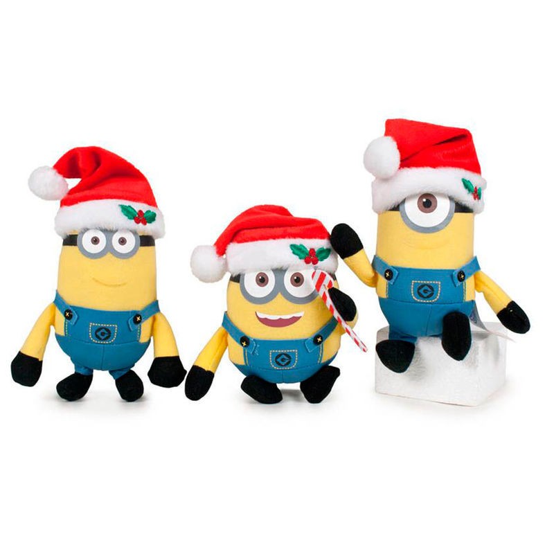 Peluche llavero Minions Christmas 10cm