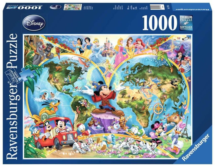 PUZZLE DISNEY MAPA DEL MUNDO