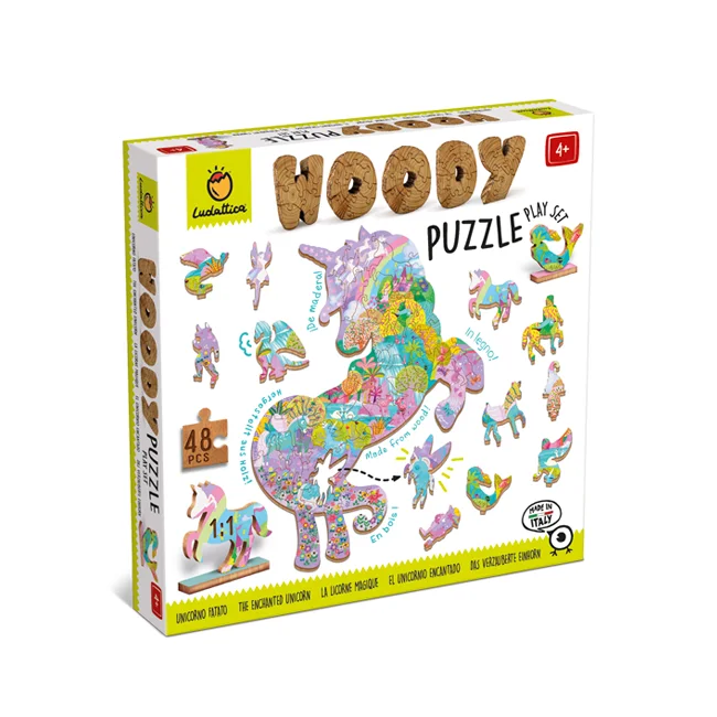 Woody Puzzle Paisaje fantástico 48 pcs - Ludattica