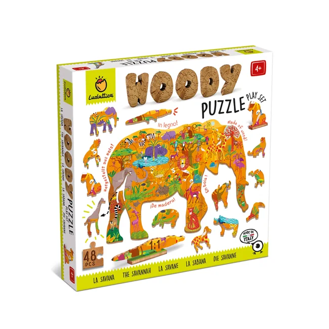 Woody Puzzle Sabana 48 pcs - Ludattica