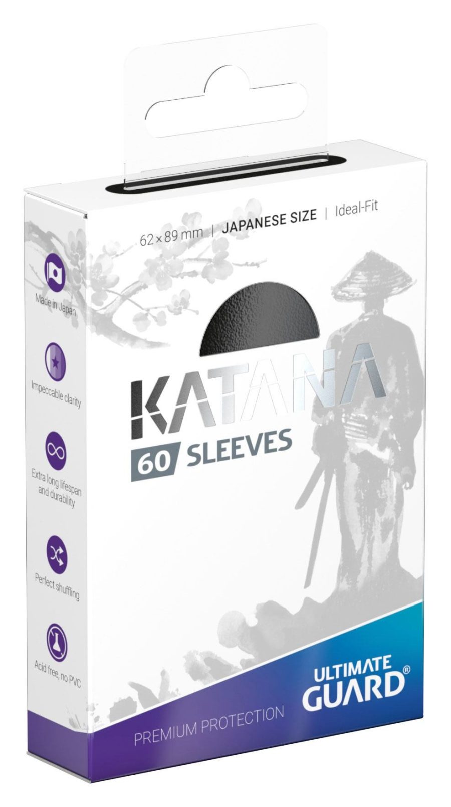 ULTIMATE GUARD KATANA SLEEVES TAMAÑO ESTÁNDAR NEGRO (60)