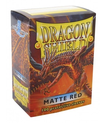 Fundas Standard Dragon Shield Matte Color Rojo - Paquete De 100