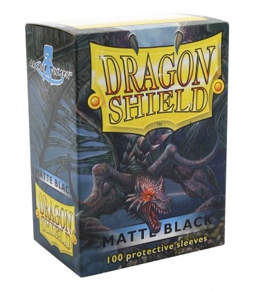 Fundas Standard Matte BLACK (100 Fundas) Dragon Shield.