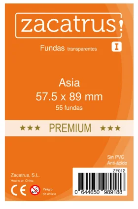Fundas Zacatrus Asia Premium (57,5 mm x 89 mm) (55 uds)
