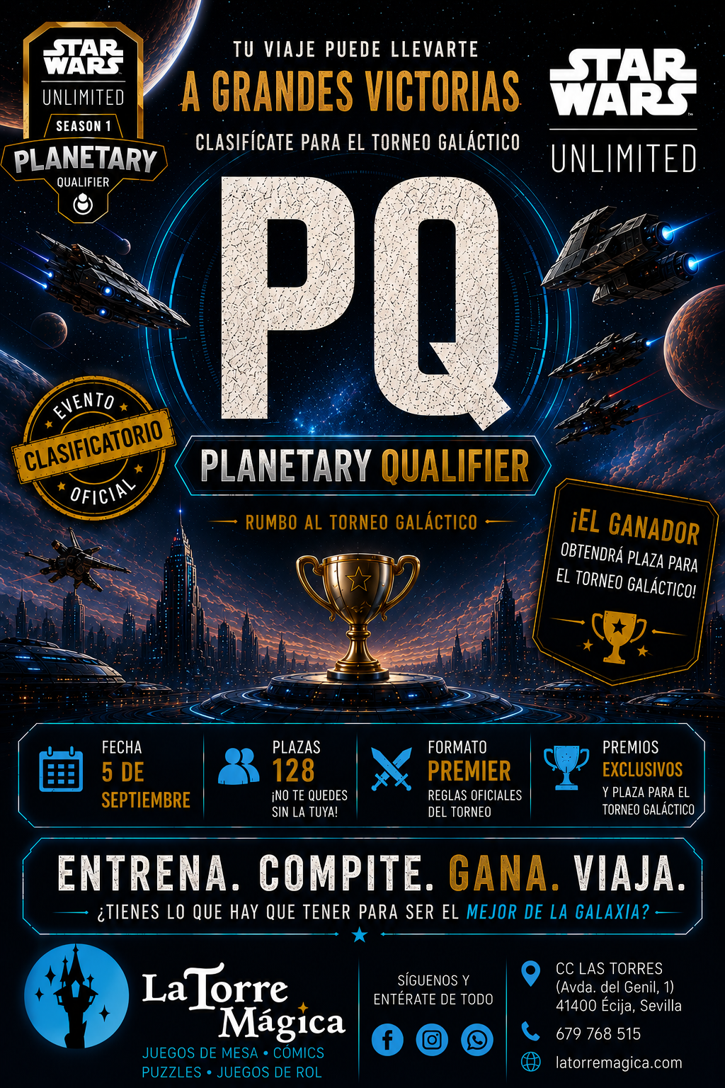 Información sobre el PQ de Star Wars Unlimited de La Torre Mágica