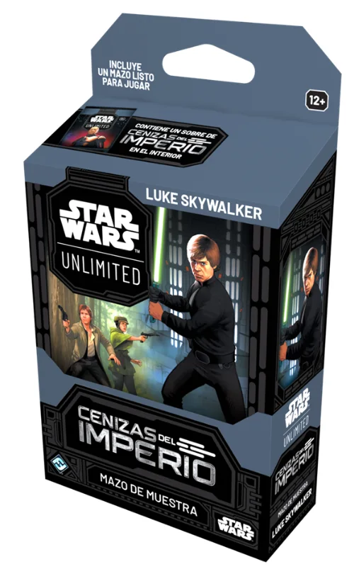 Star Wars Unlimited Cenizas del Imperio mazo de muestra Luke SkyWalker