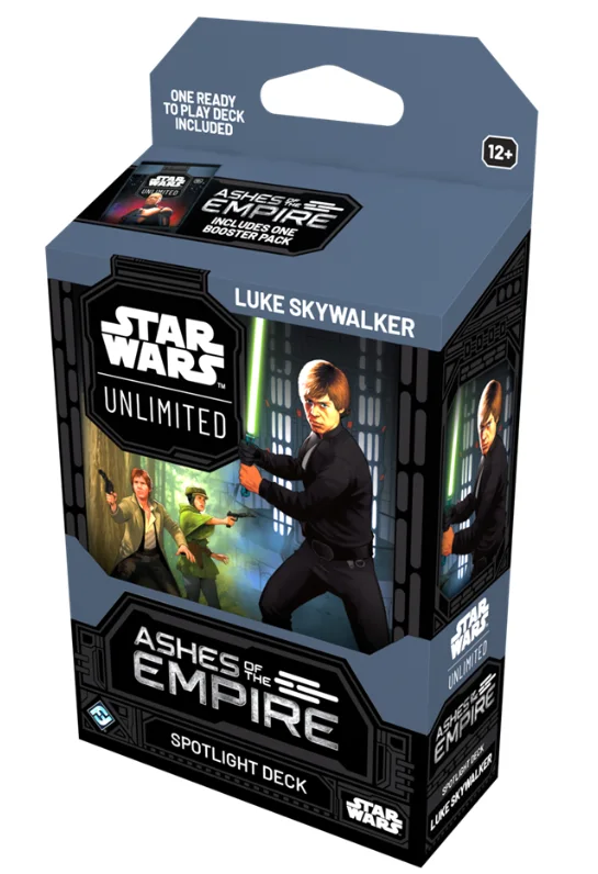 Star Wars Unlimited Cenizas del Imperio Spotlight deck Luke Skywalker