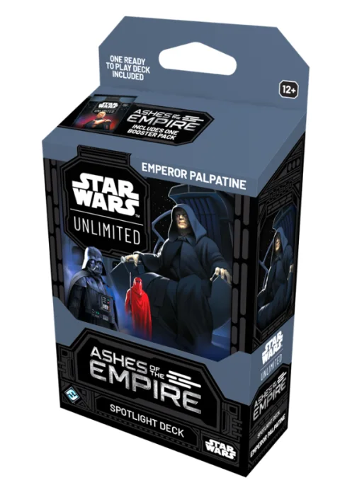 Star Wars Unlimited Cenizas del Imperio Spotlight deck Emperor Palpatine