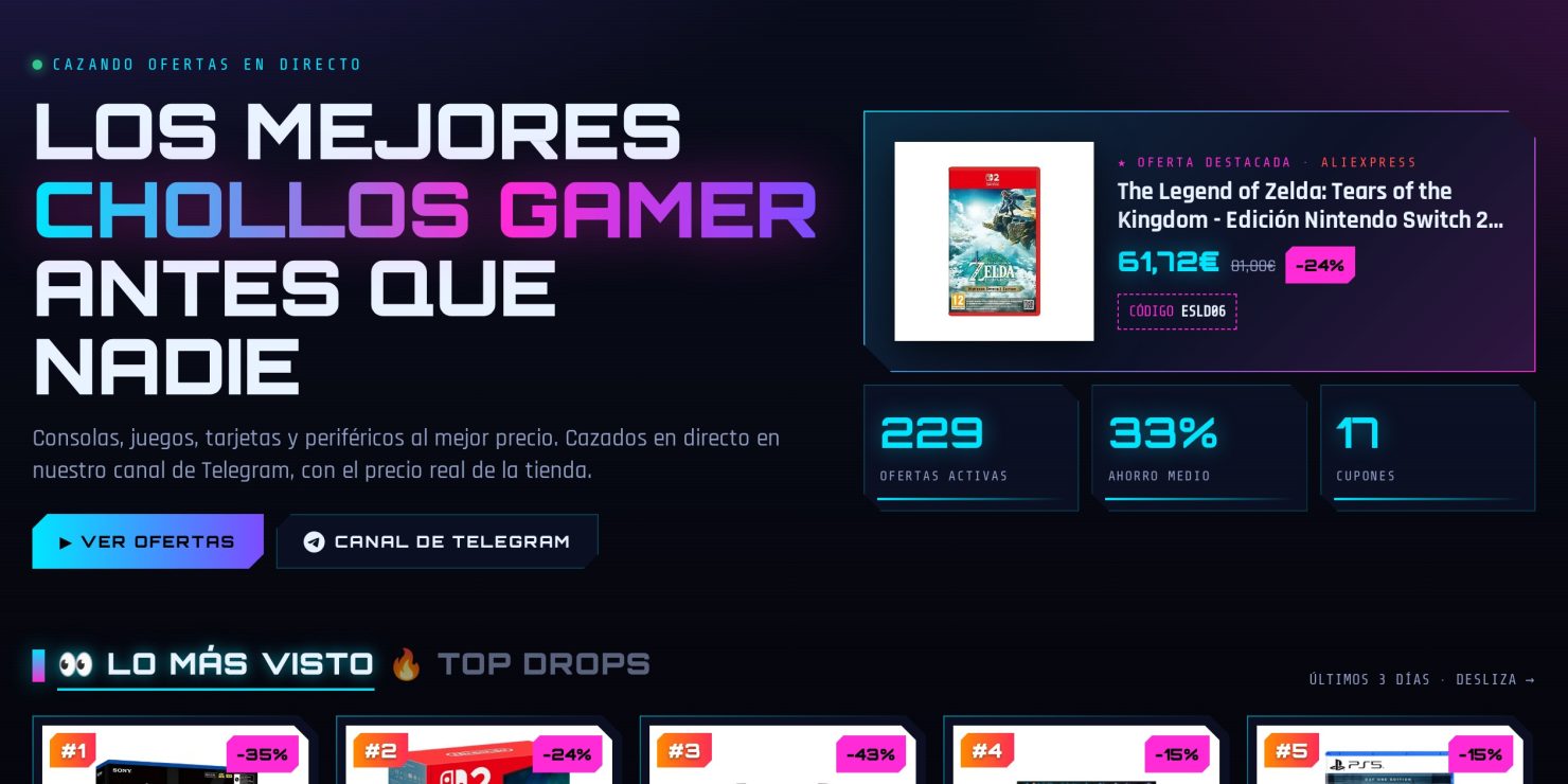 Chollos de videojuegos y consolas: os recomendamos Chollo Consolas