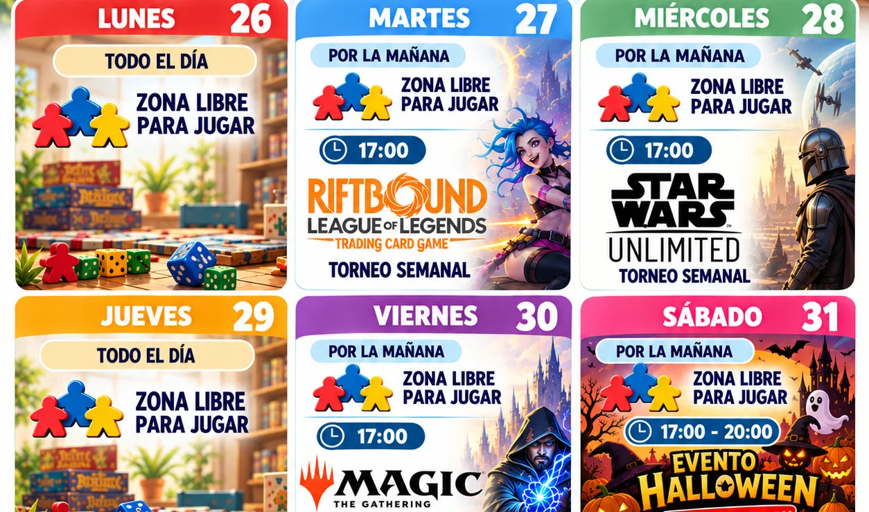 CALENDARIO ACTIVIDADES 26-31 OCTUBRE