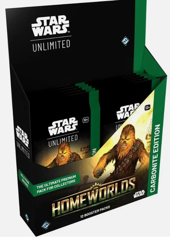 Star Wars Unlimited: Homeworlds – Carbonite Edition | Caja de 12 Sobres (Inglés)